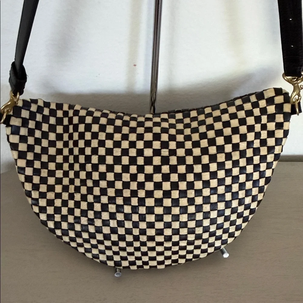 Clare V Black and Tan Checkered Crossbody Bag - Picture 4 of 8